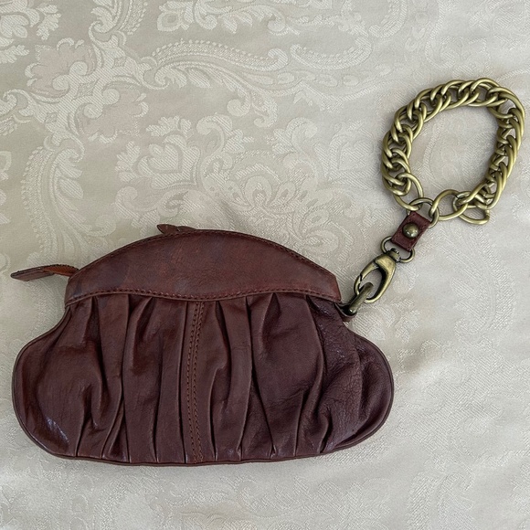 Linea Pelle Gillian Clutch/Wristlet, Dark Brown Leather - Picture 2 of 9